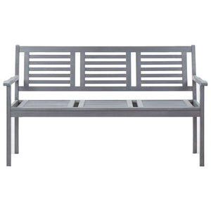 vidaXL Loveseat Accent Patio Bench Furniture with Cushion Eucalyptus Wood-27