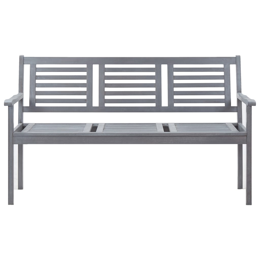 vidaXL Loveseat Accent Patio Bench Furniture with Cushion Eucalyptus Wood-104