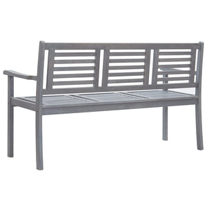 vidaXL Loveseat Accent Patio Bench Furniture with Cushion Eucalyptus Wood-0