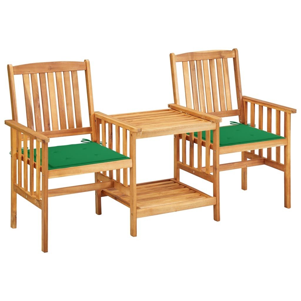 vidaXL Patio Bistro Set Table and Chairs Conversation Set Solid Acacia Wood-21