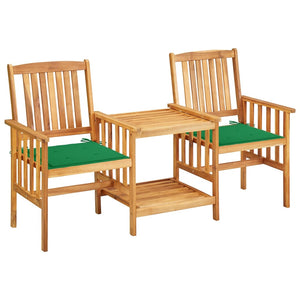 vidaXL Patio Bistro Set Table and Chairs Conversation Set Solid Acacia Wood-21