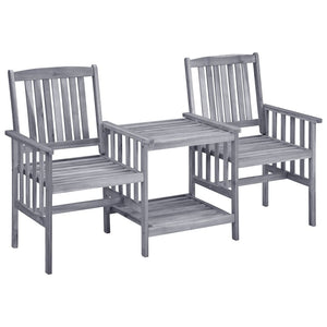 vidaXL Patio Bistro Set Table and Chairs Conversation Set Solid Acacia Wood-42