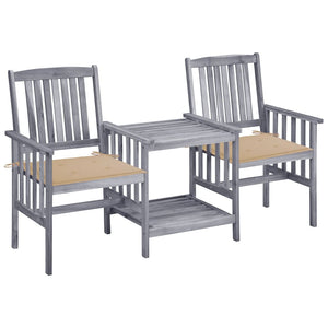 vidaXL Patio Bistro Set Table and Chairs Conversation Set Solid Acacia Wood-22