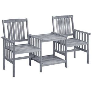 vidaXL Patio Bistro Set Table and Chairs Conversation Set Solid Acacia Wood-49