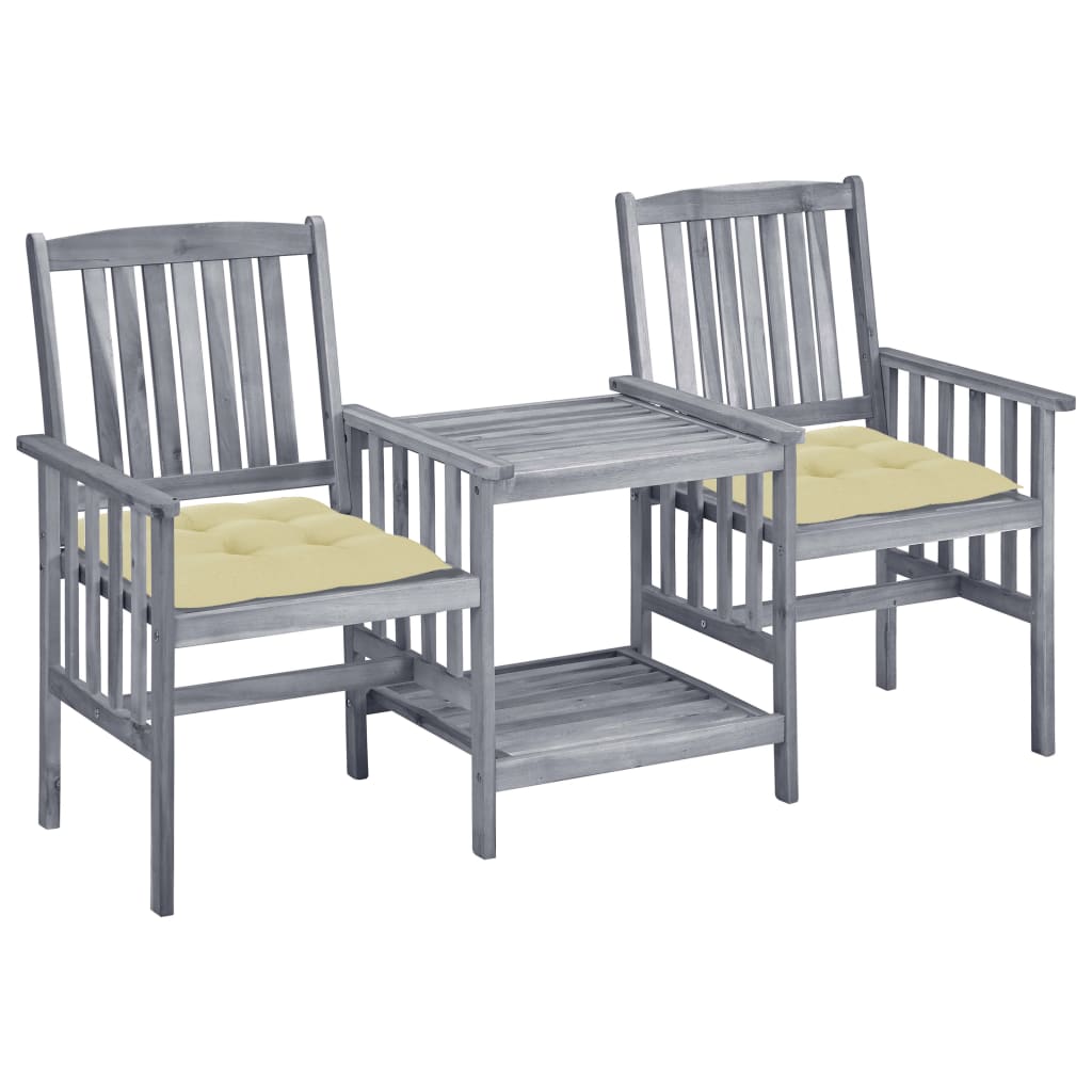 vidaXL Patio Bistro Set Table and Chairs Conversation Set Solid Acacia Wood-24