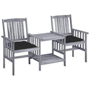 vidaXL Patio Bistro Set Table and Chairs Conversation Set Solid Acacia Wood-33