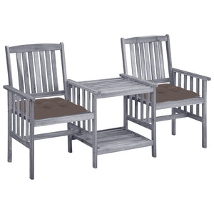 vidaXL Patio Bistro Set Table and Chairs Conversation Set Solid Acacia Wood-13