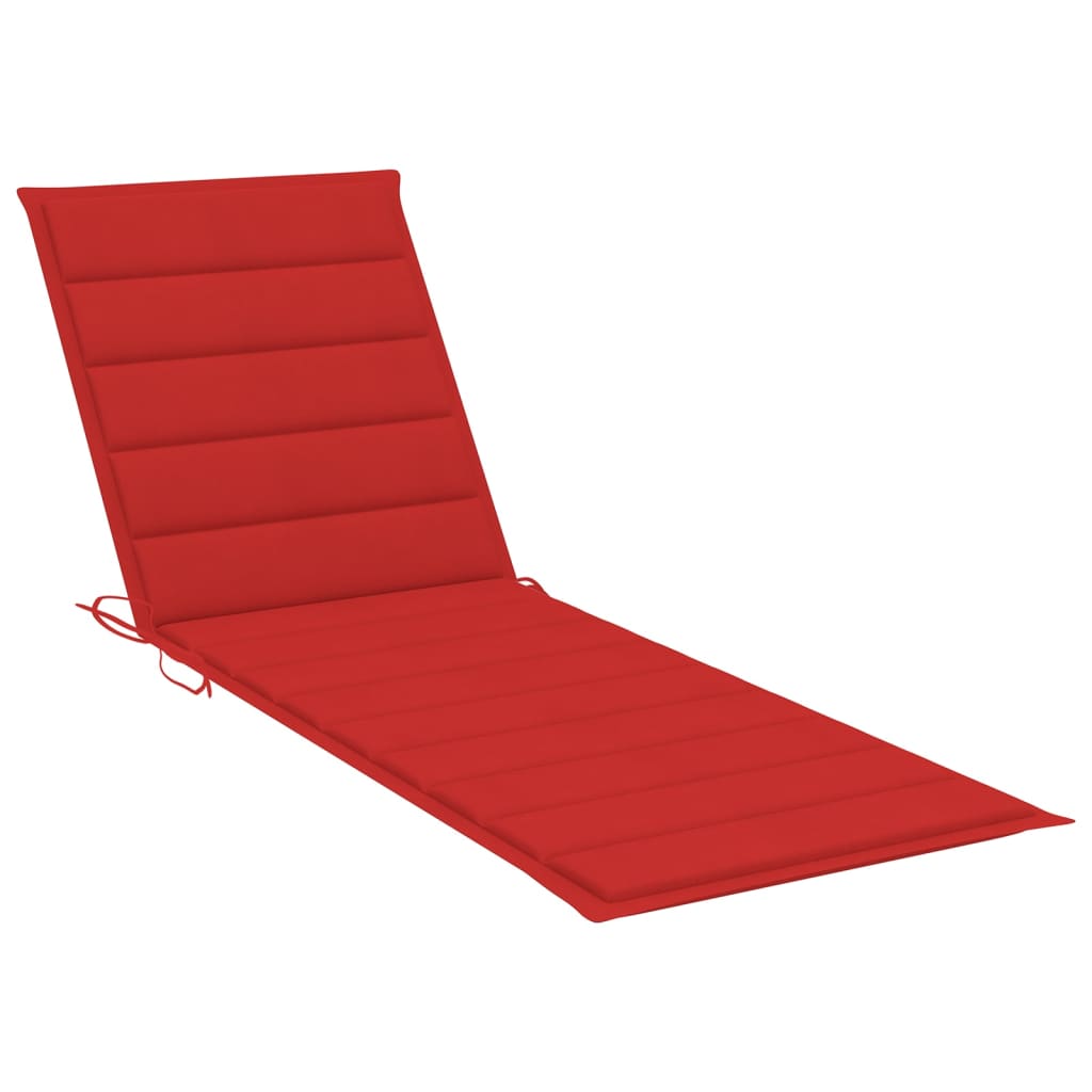 vidaXL Patio Lounge Chair Sunbed Sunlounger with Cushion Solid Acacia Wood-75