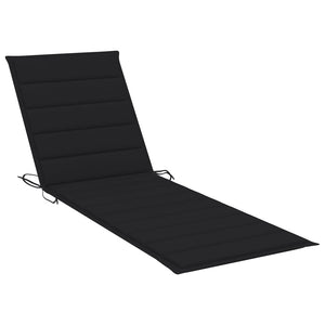 vidaXL Patio Lounge Chair Sunbed Sunlounger with Cushion Solid Acacia Wood-50