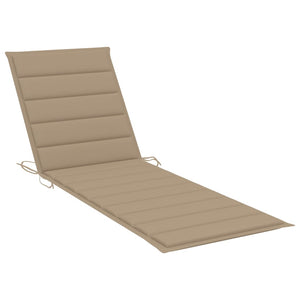 vidaXL Patio Lounge Chair Sunbed Sunlounger with Cushion Solid Acacia Wood-79