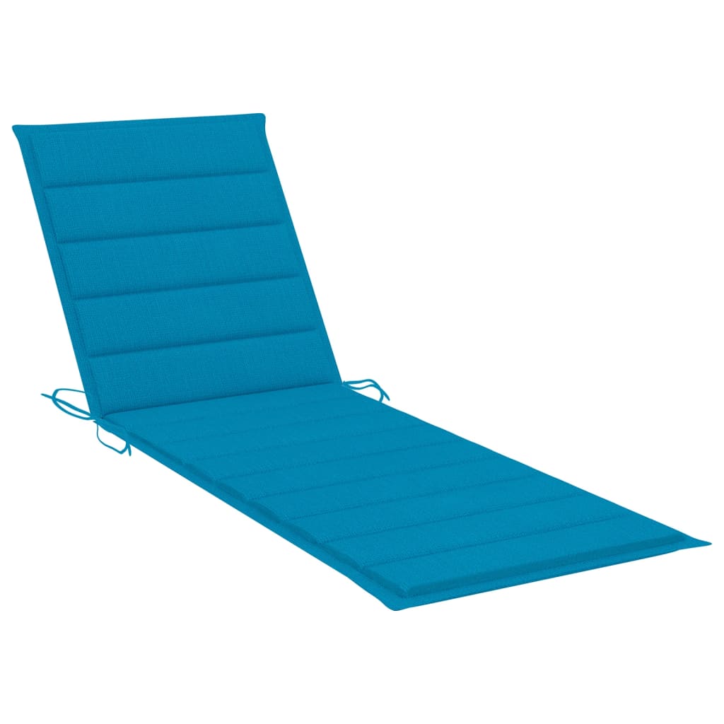 vidaXL Patio Lounge Chair Sunbed Sunlounger with Cushion Solid Acacia Wood-70