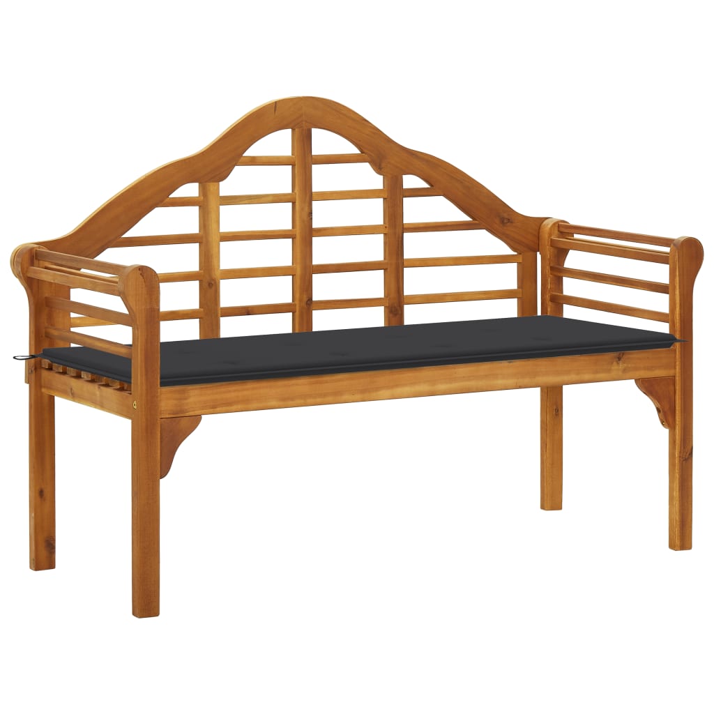 vidaXL Patio Queen Bench Outdoor Garden Bench with Cushion Solid Wood Acacia-8