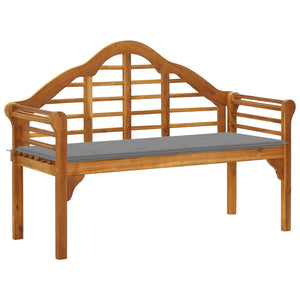 vidaXL Patio Queen Bench Outdoor Garden Bench with Cushion Solid Wood Acacia-4