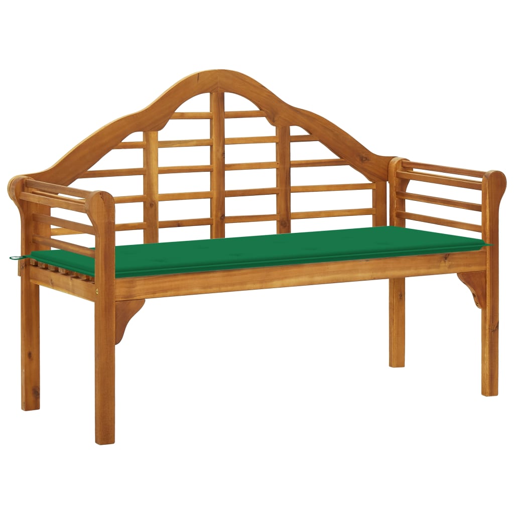 vidaXL Patio Queen Bench Outdoor Garden Bench with Cushion Solid Wood Acacia-13