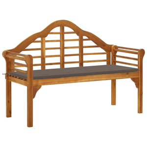 vidaXL Patio Queen Bench Outdoor Garden Bench with Cushion Solid Wood Acacia-2