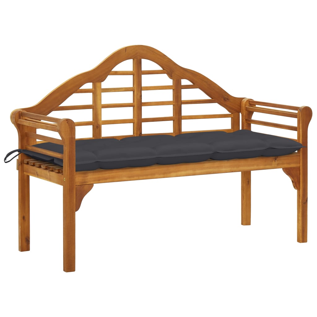 vidaXL Patio Queen Bench Outdoor Garden Bench with Cushion Solid Wood Acacia-0