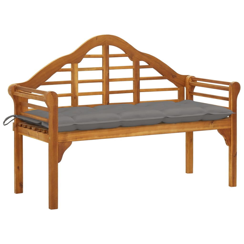 vidaXL Patio Queen Bench Outdoor Garden Bench with Cushion Solid Wood Acacia-34