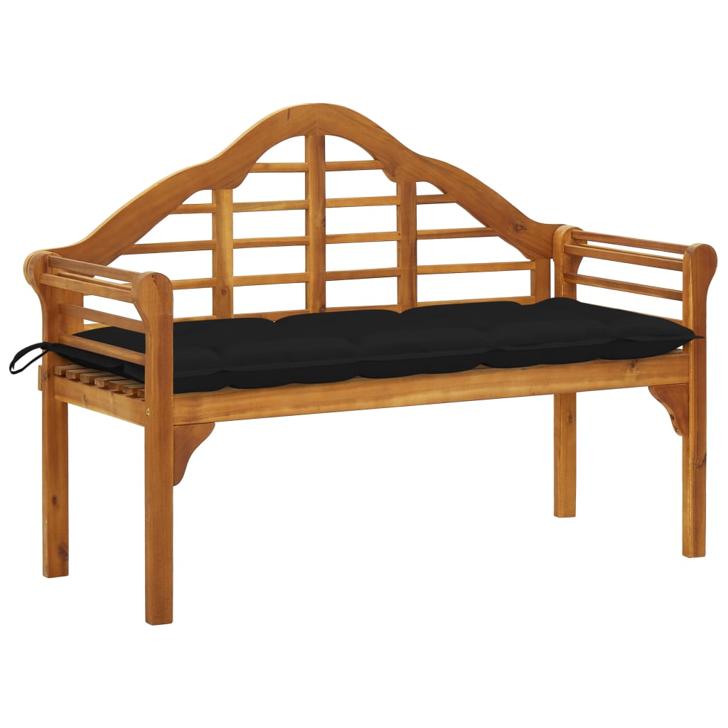 vidaXL Patio Queen Bench Outdoor Garden Bench with Cushion Solid Wood Acacia-59