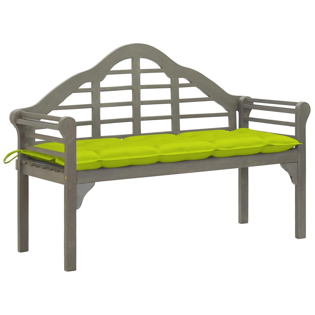 vidaXL Patio Queen Bench Outdoor Garden Bench with Cushion Solid Wood Acacia-57