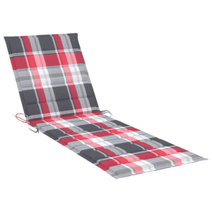 vidaXL Patio Lounge Chair Sunlounger Sunbed with Cushion Solid Acacia Wood-107