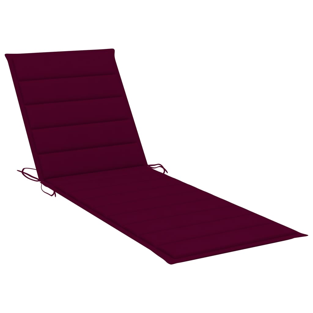 vidaXL Patio Lounge Chair Sunlounger Sunbed with Cushion Solid Acacia Wood-14