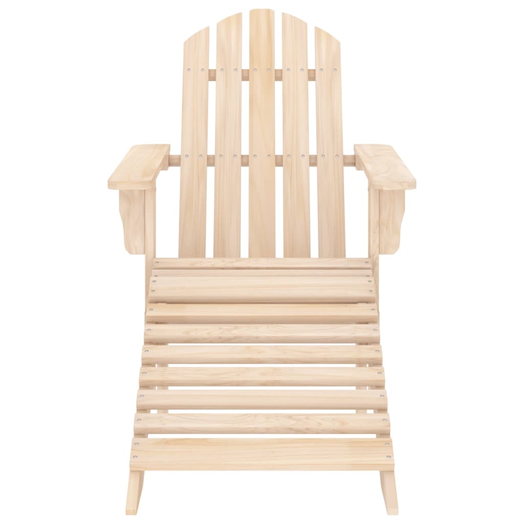 vidaXL Adirondack Chair Patio Adirondack Chair with Ottoman Solid Wood Fir-1