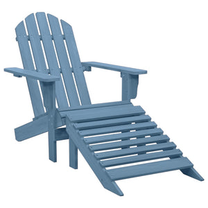 vidaXL Adirondack Chair Patio Adirondack Chair with Ottoman Solid Wood Fir-9