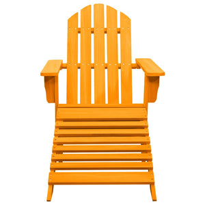 vidaXL Adirondack Chair Patio Adirondack Chair with Ottoman Solid Wood Fir-21