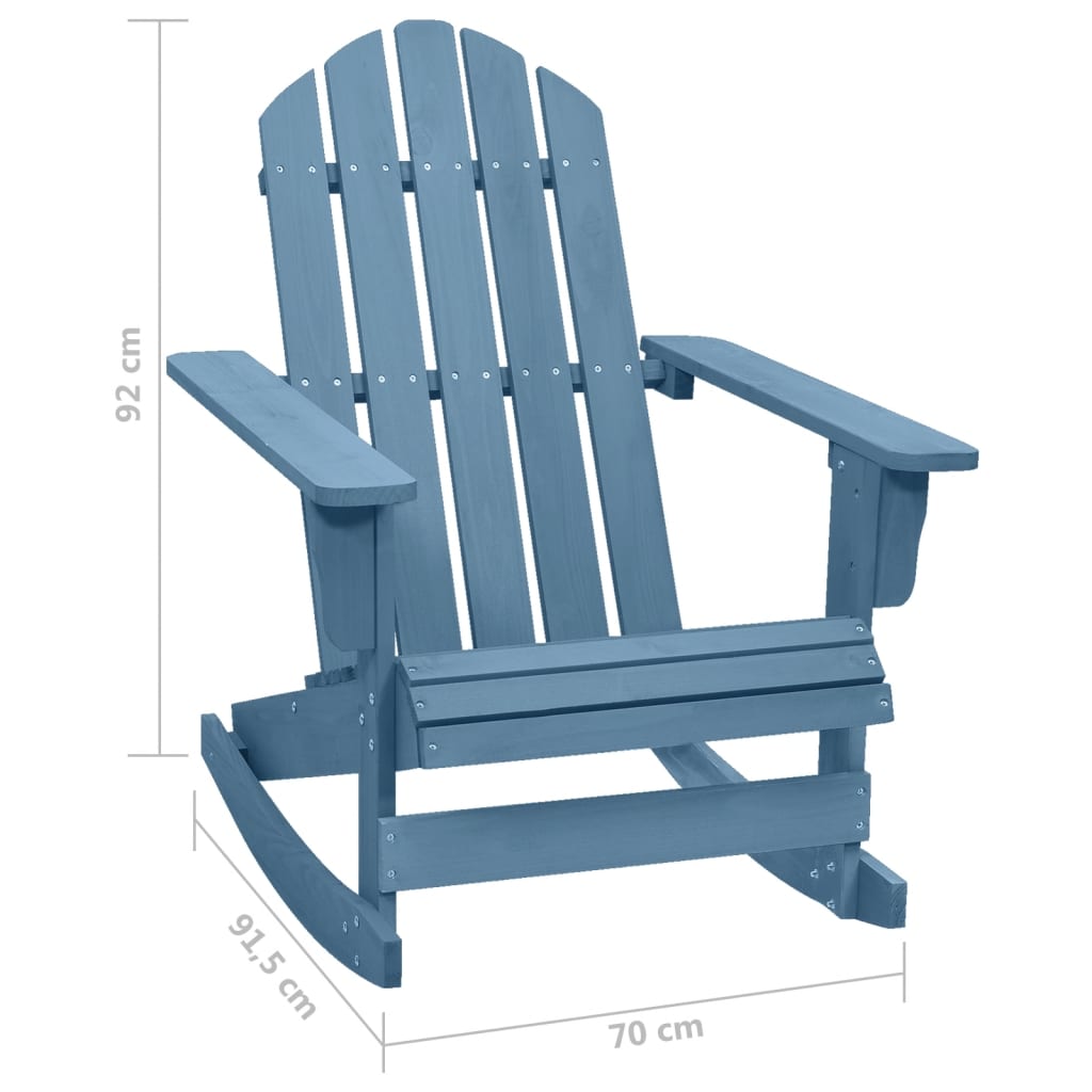 vidaXL Adirondack Rocking Chair Lounge Patio Chair for Garden Solid Wood Fir-25