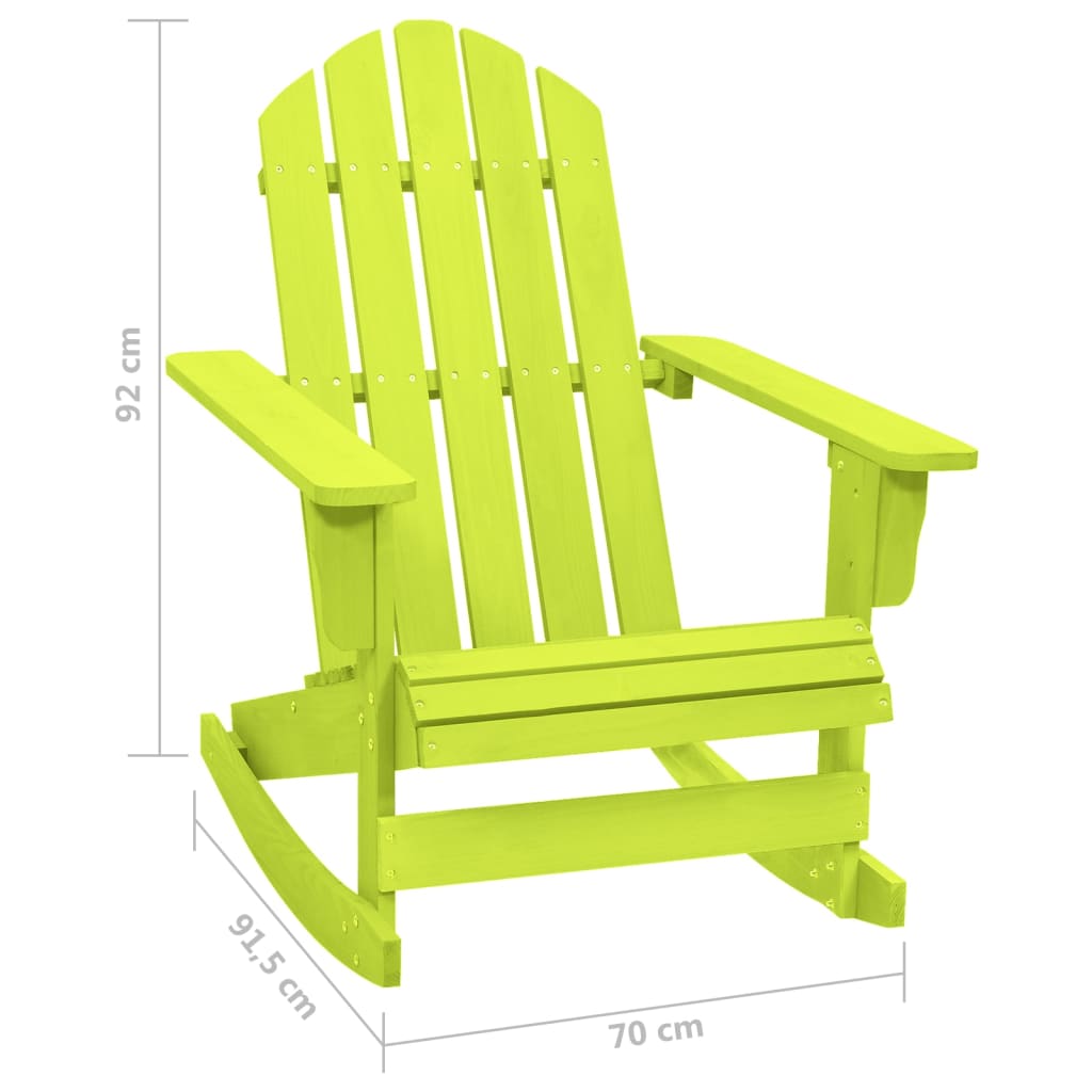 vidaXL Adirondack Rocking Chair Lounge Patio Chair for Garden Solid Wood Fir-28