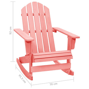 vidaXL Adirondack Rocking Chair Lounge Patio Chair for Garden Solid Wood Fir-31