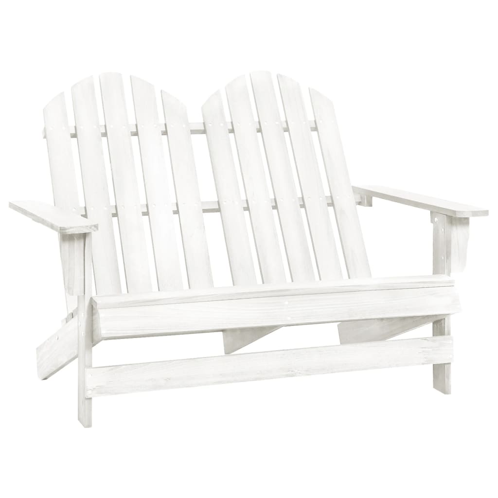 vidaXL 2-Seater Patio Adirondack Chair Outdoor Furniture Seat Solid Wood Fir-4