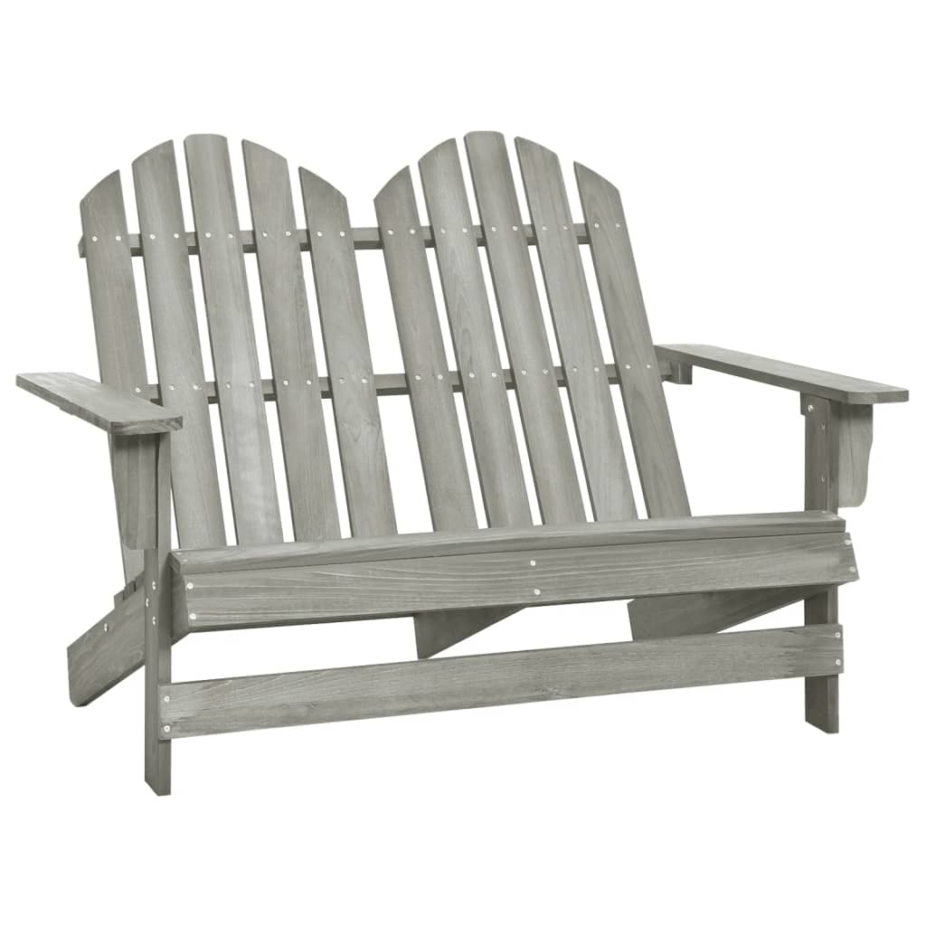 vidaXL 2-Seater Patio Adirondack Chair Outdoor Furniture Seat Solid Wood Fir-25