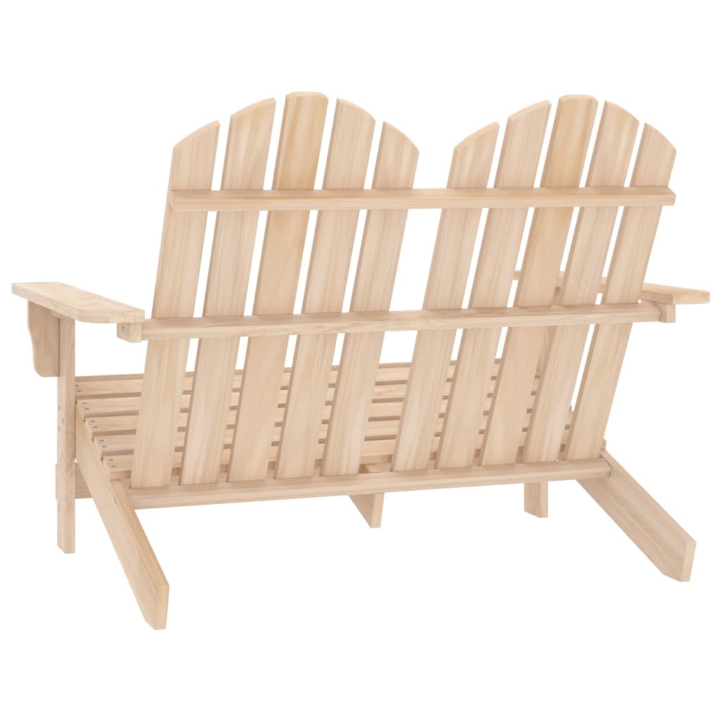 vidaXL 2-Seater Patio Adirondack Chair Outdoor Furniture Seat Solid Wood Fir-56