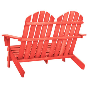 vidaXL 2-Seater Patio Adirondack Chair Outdoor Furniture Seat Solid Wood Fir-45