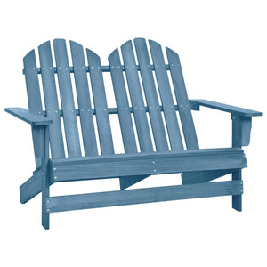 vidaXL 2-Seater Patio Adirondack Chair Outdoor Furniture Seat Solid Wood Fir-3