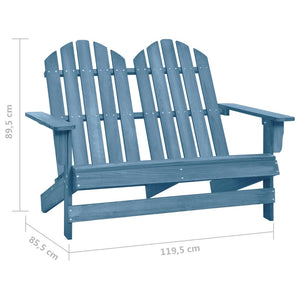 vidaXL 2-Seater Patio Adirondack Chair Outdoor Furniture Seat Solid Wood Fir-41