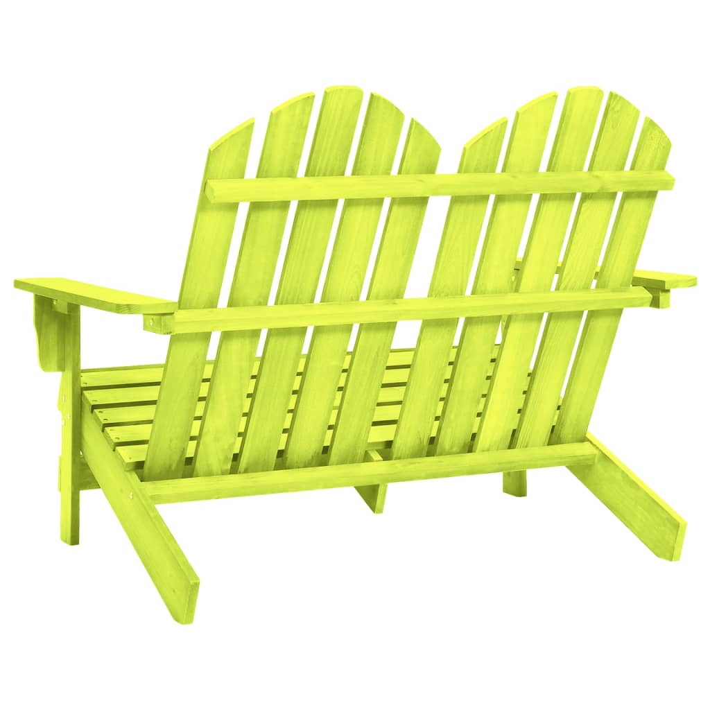 vidaXL 2-Seater Patio Adirondack Chair Outdoor Furniture Seat Solid Wood Fir-20