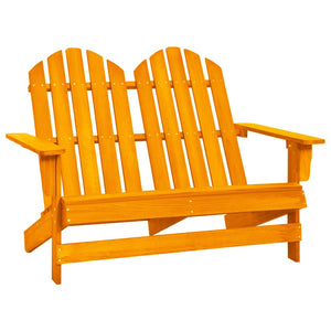 vidaXL 2-Seater Patio Adirondack Chair Outdoor Furniture Seat Solid Wood Fir-16