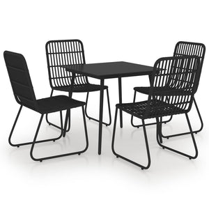 vidaXL Patio Dining Set Seat Black/Oak and Black 3/5/7/9 Piece Multi Sizes-16