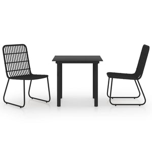 vidaXL Patio Dining Set Seat Black/Oak and Black 3/5/7/9 Piece Multi Sizes-73