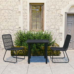 vidaXL Patio Dining Set Seat Black/Oak and Black 3/5/7/9 Piece Multi Sizes-66