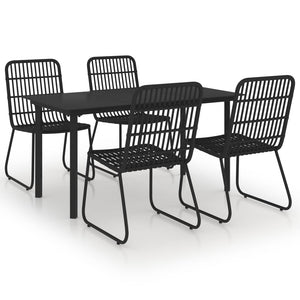 vidaXL Patio Dining Set Seat Black/Oak and Black 3/5/7/9 Piece Multi Sizes-40