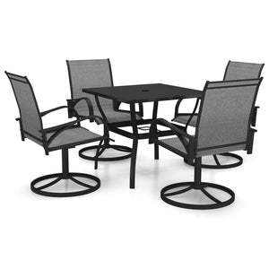 vidaXL Garden Dining Set 3/5 Pieces Textilene and Steel Outdoor Patio Dinner-16