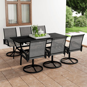 vidaXL Garden Dining Set 3/5 Pieces Textilene and Steel Outdoor Patio Dinner-14