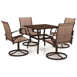 vidaXL Garden Dining Set 3/5 Pieces Textilene and Steel Outdoor Patio Dinner-15