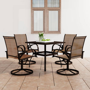 vidaXL Garden Dining Set 3/5 Pieces Textilene and Steel Outdoor Patio Dinner-47