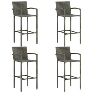 vidaXL Garden Bar Set Poly Rattan Bistro Dining Seating Multi Colors 3/5 Piece-69