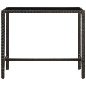 vidaXL Patio Bar Set Bar Table and Stools Patio Furniture Set Poly Rattan-0