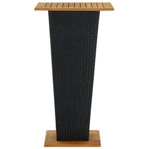 vidaXL Patio Bar Set Seating 3/5/9 Piece Black/Gray 23.6"/31.5" Table Length-8
